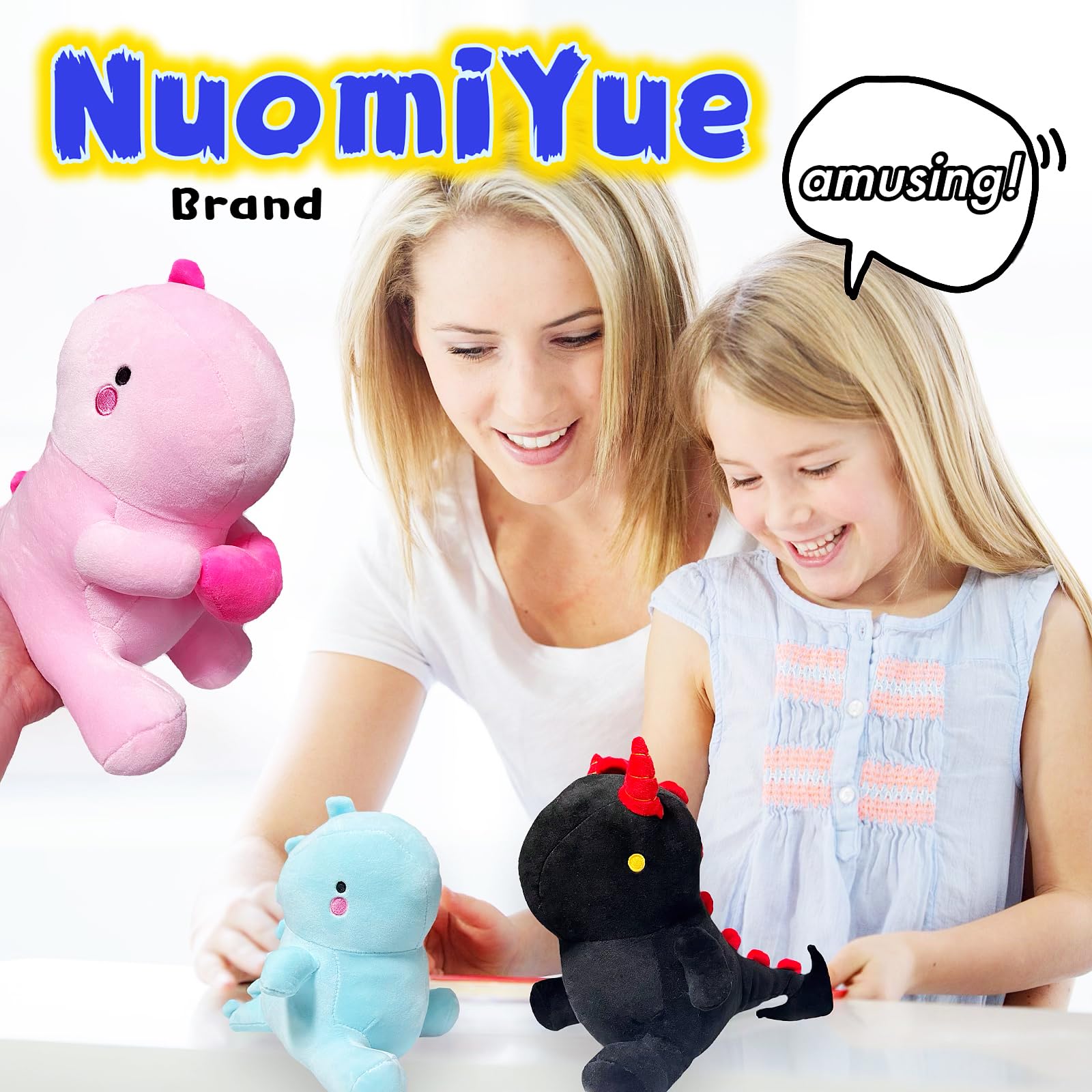 Amazon.co.jp: NuomiYue パープル 恐竜 ぬいぐるみ 角付き 12インチ